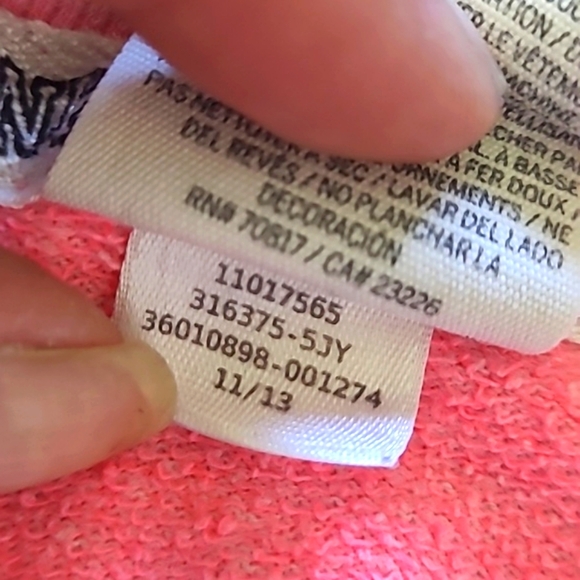 2013 Victoria's Secret PINK Oversized Logo Spellout Long Sleeve Tee Womens Sz M - Picture 16 of 16